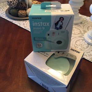 Instax Mini 9 camera and matching case